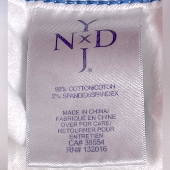 NYDJ White Ankle Embroidered Women’s Jeans Lift & Tuck Technology Size 6 - Picture 9 of 13